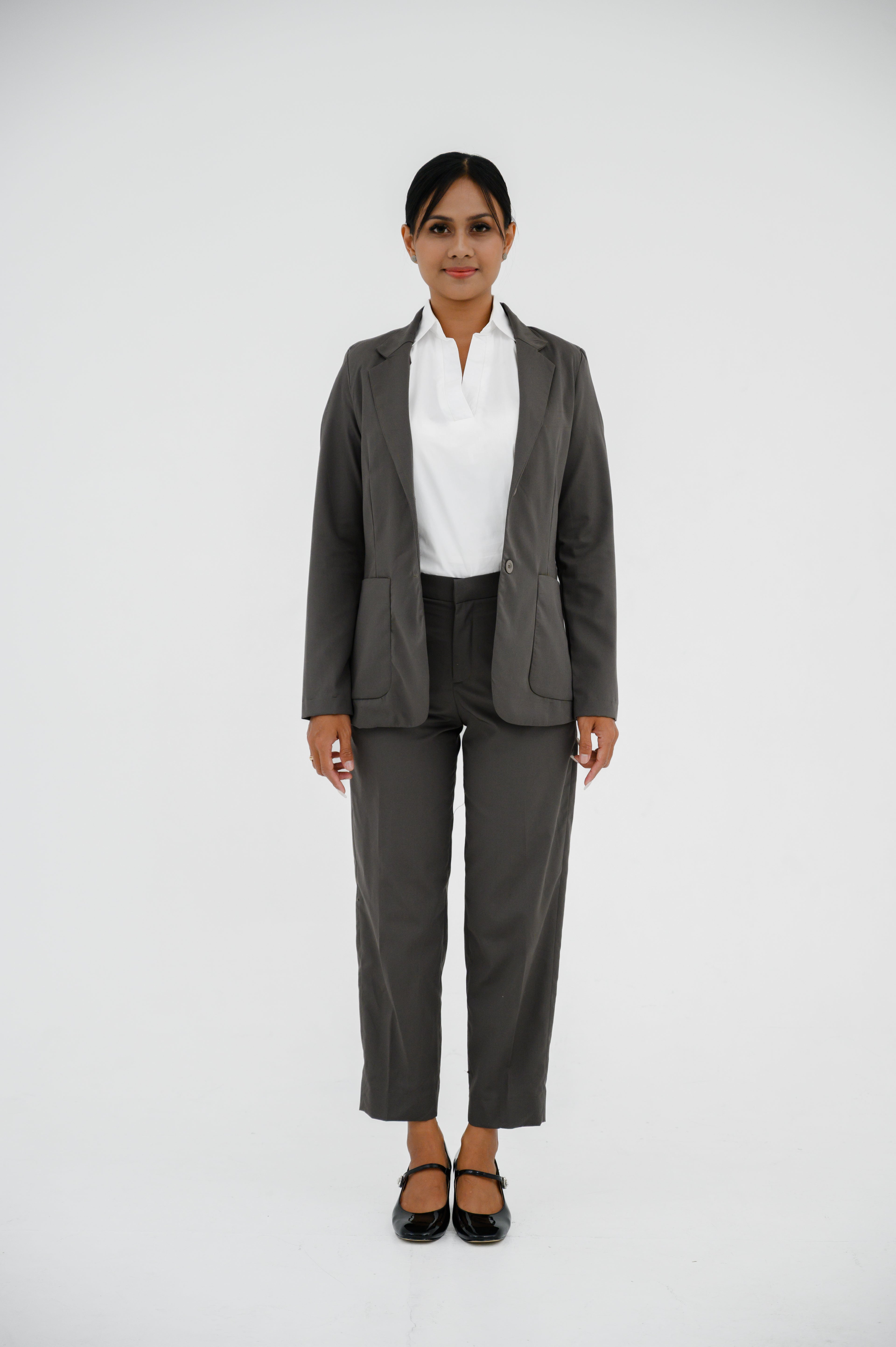 Atasan FML Mandarin V-neck Lengan Pendek 2 PR