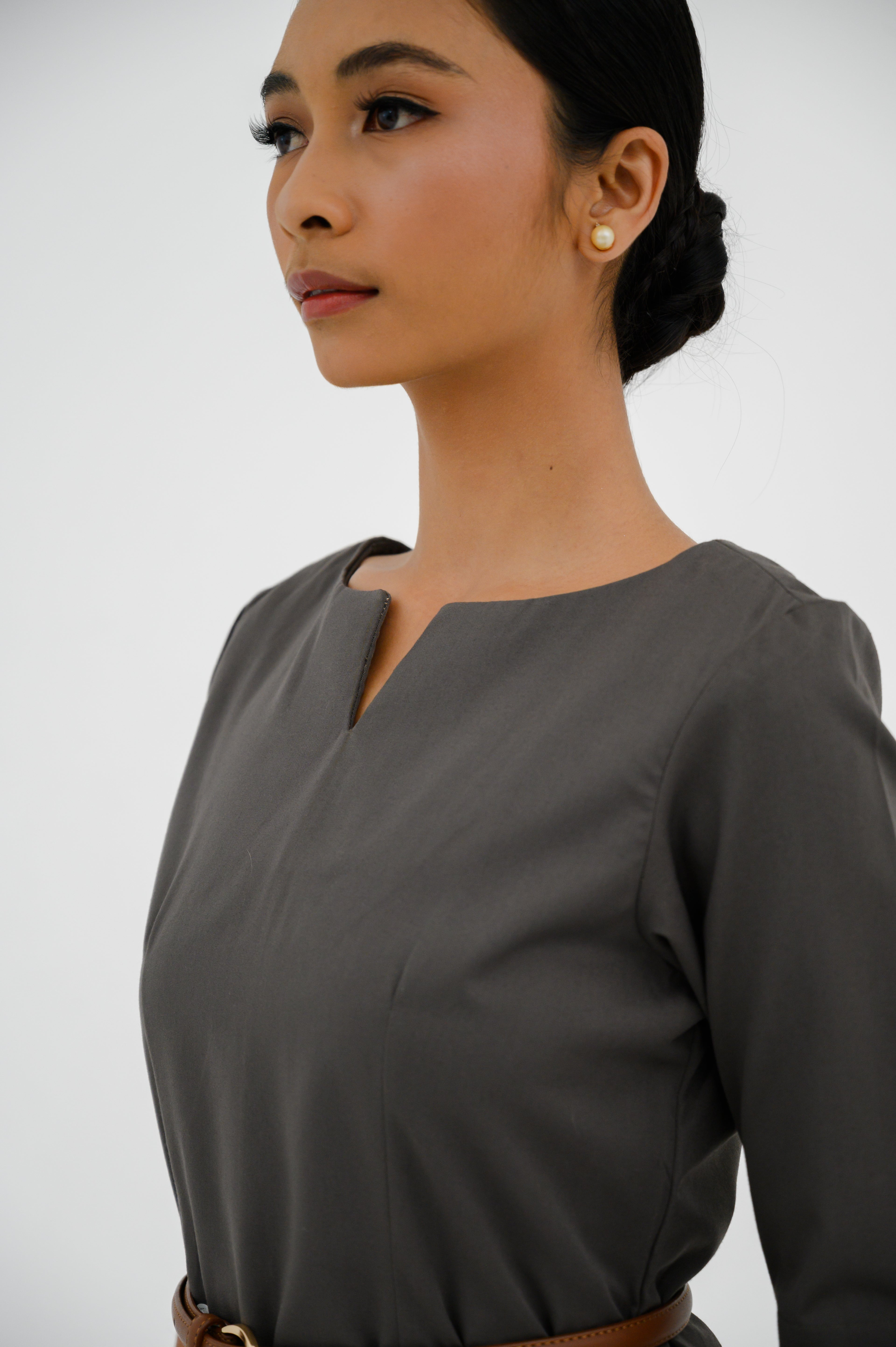 Gaun FML V-Neck Lengan Siku 2 PR