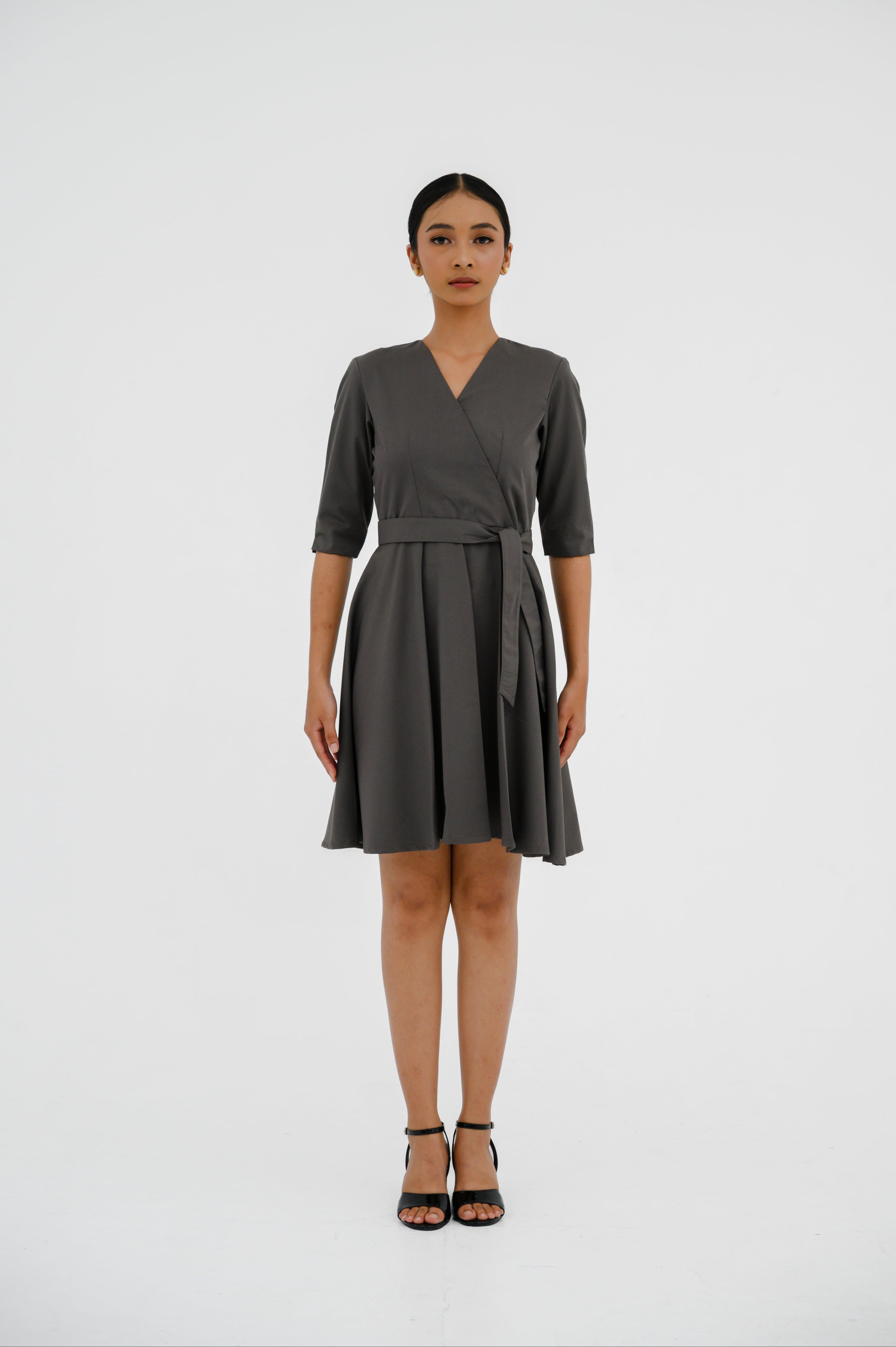 Gaun FML V-Neck Lengan Siku 2 PR