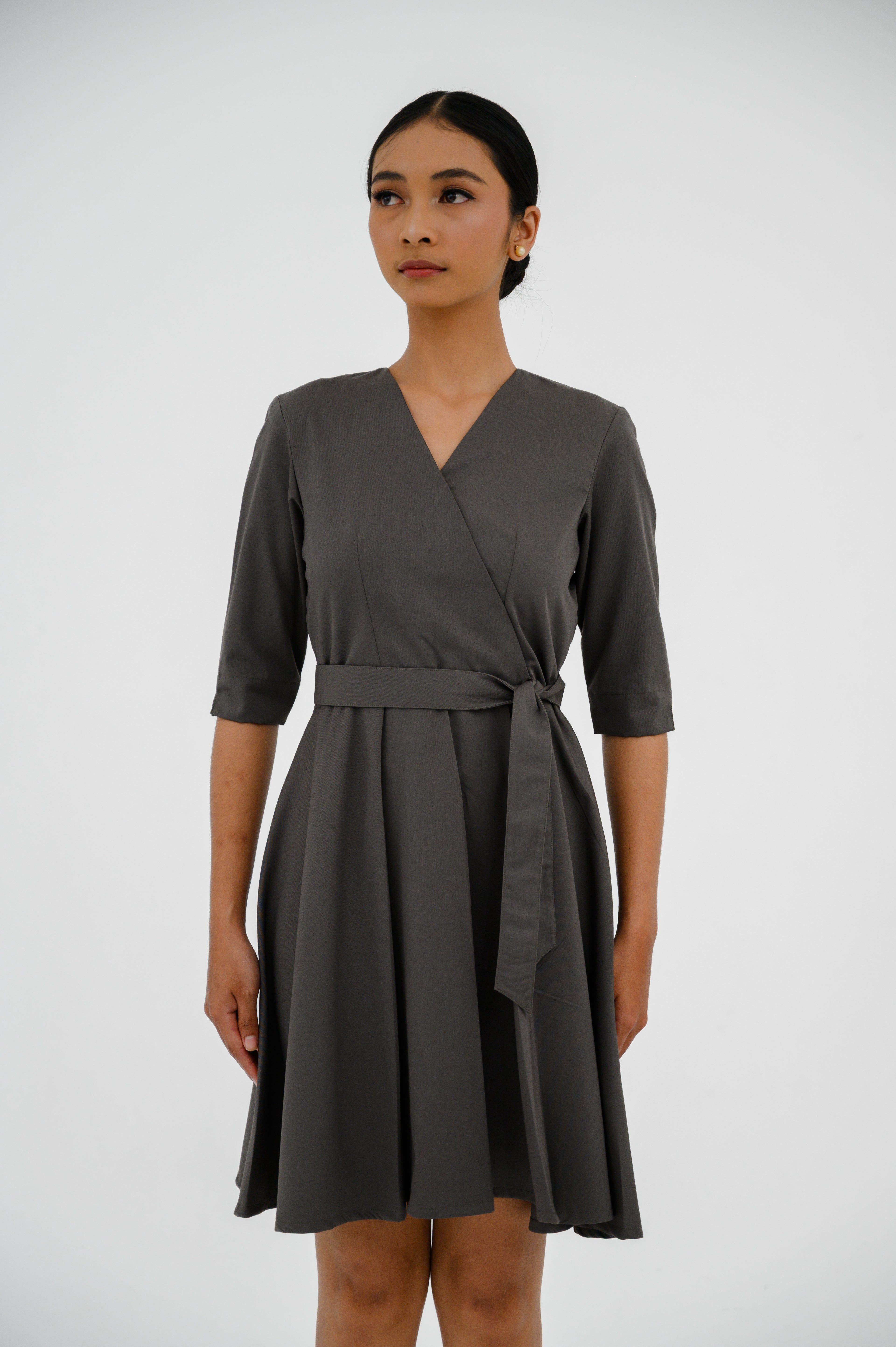 Gaun FML V-Neck Lengan Siku 2 PR