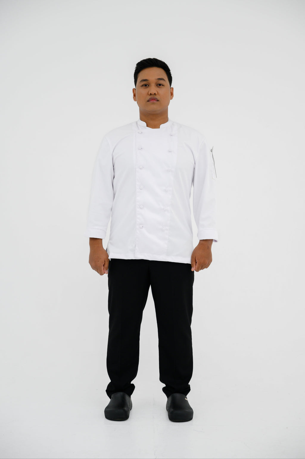 Jaket Koki ML Double Breasted L/S Campuran Kain Dry Fit