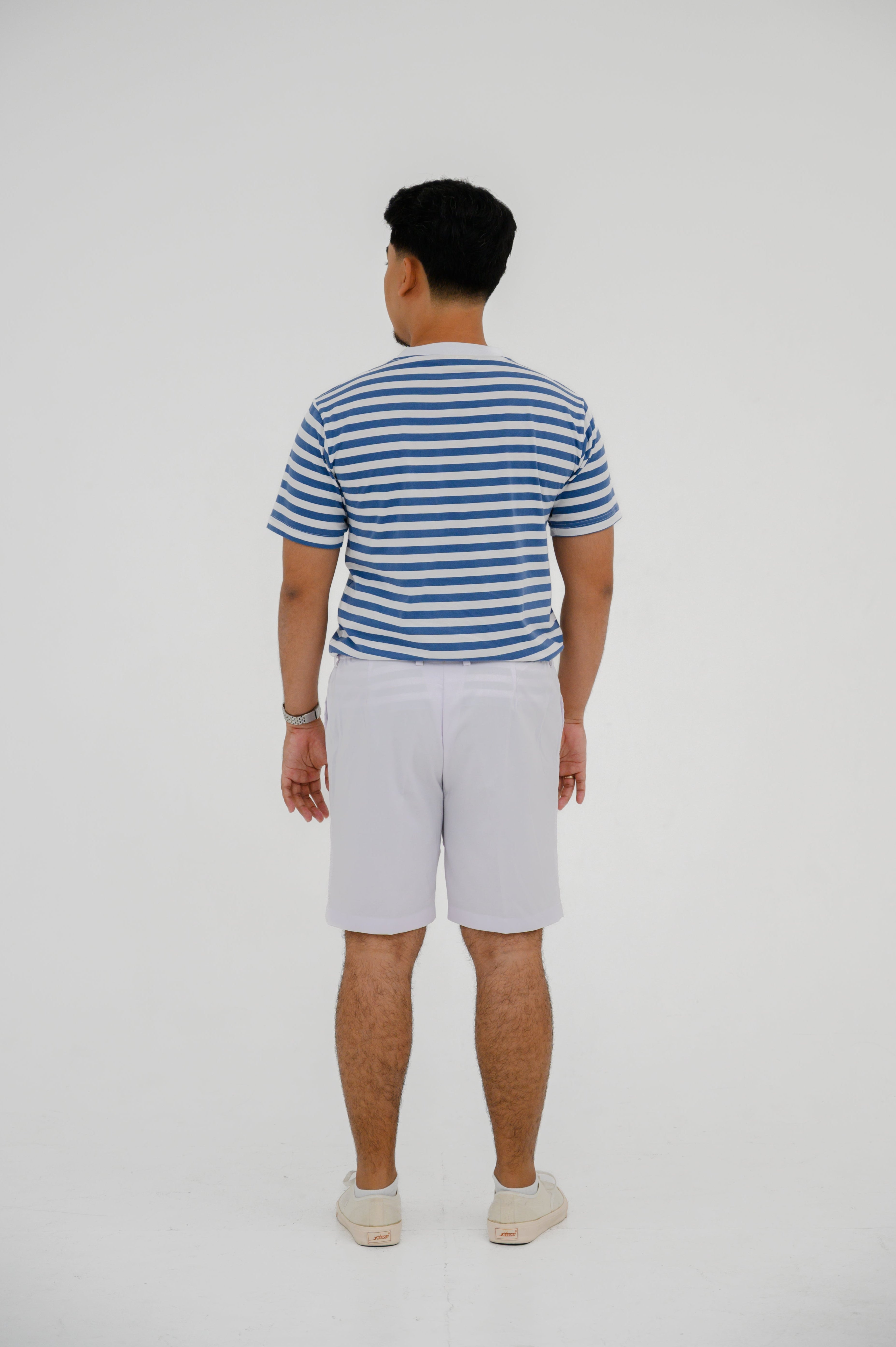 Kaos ML Crewneck Lengan Pendek - Bergaris