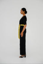 Atasan FML Kebaya Kutubaru E/S Campuran Kain 2 PR - Hitam