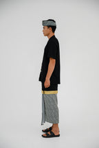 Atasan ML Mandarin Bali Lengan Pendek 2PR - Hitam