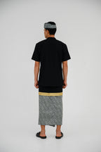 Atasan ML Mandarin Bali Lengan Pendek 2PR - Hitam