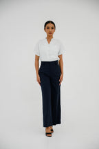 Atasan FML Mandarin V-neck Lengan Pendek 2 PR - Relaxed fit