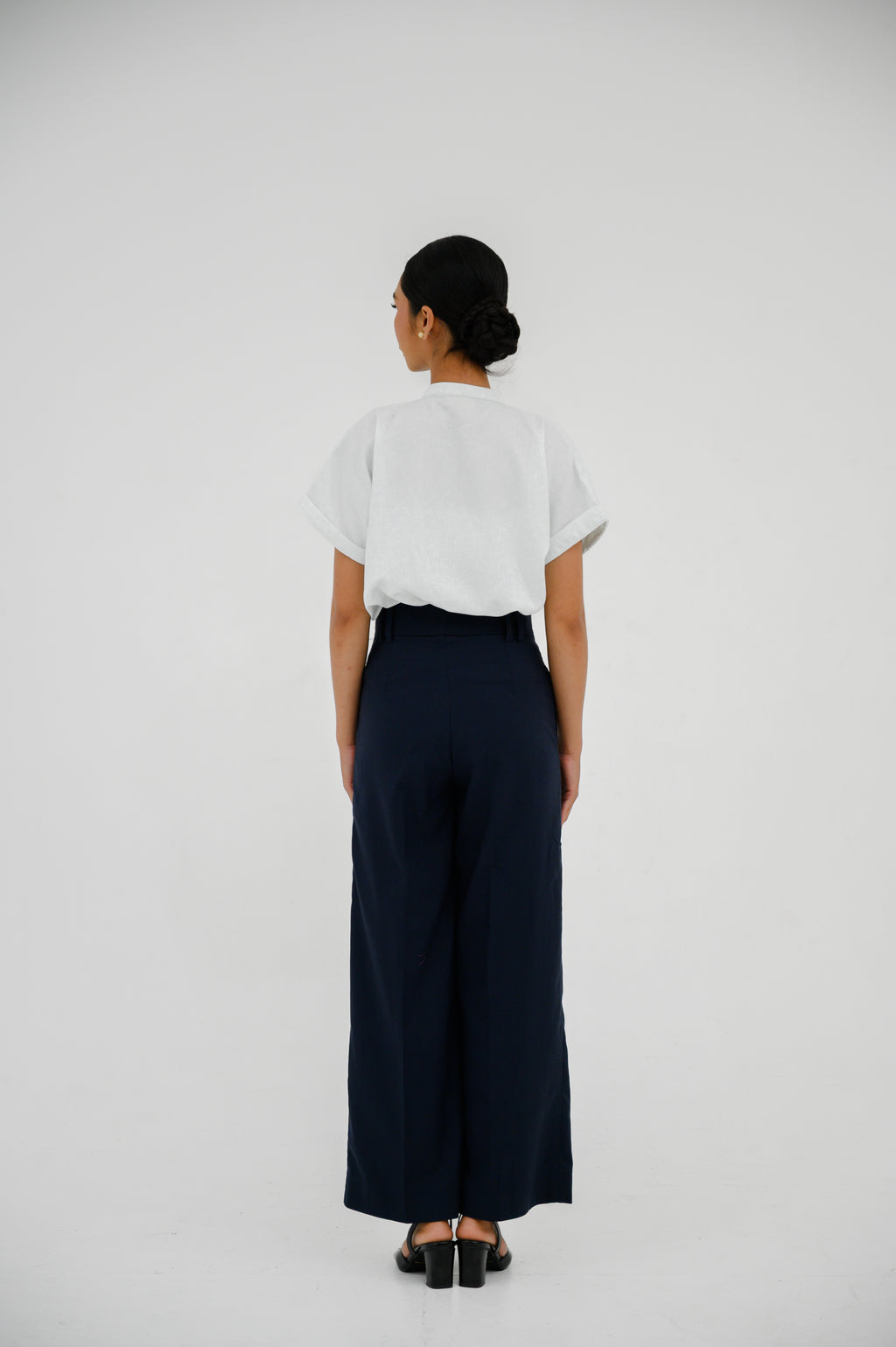Atasan FML Mandarin V-neck Lengan Pendek 2 PR - Relaxed fit