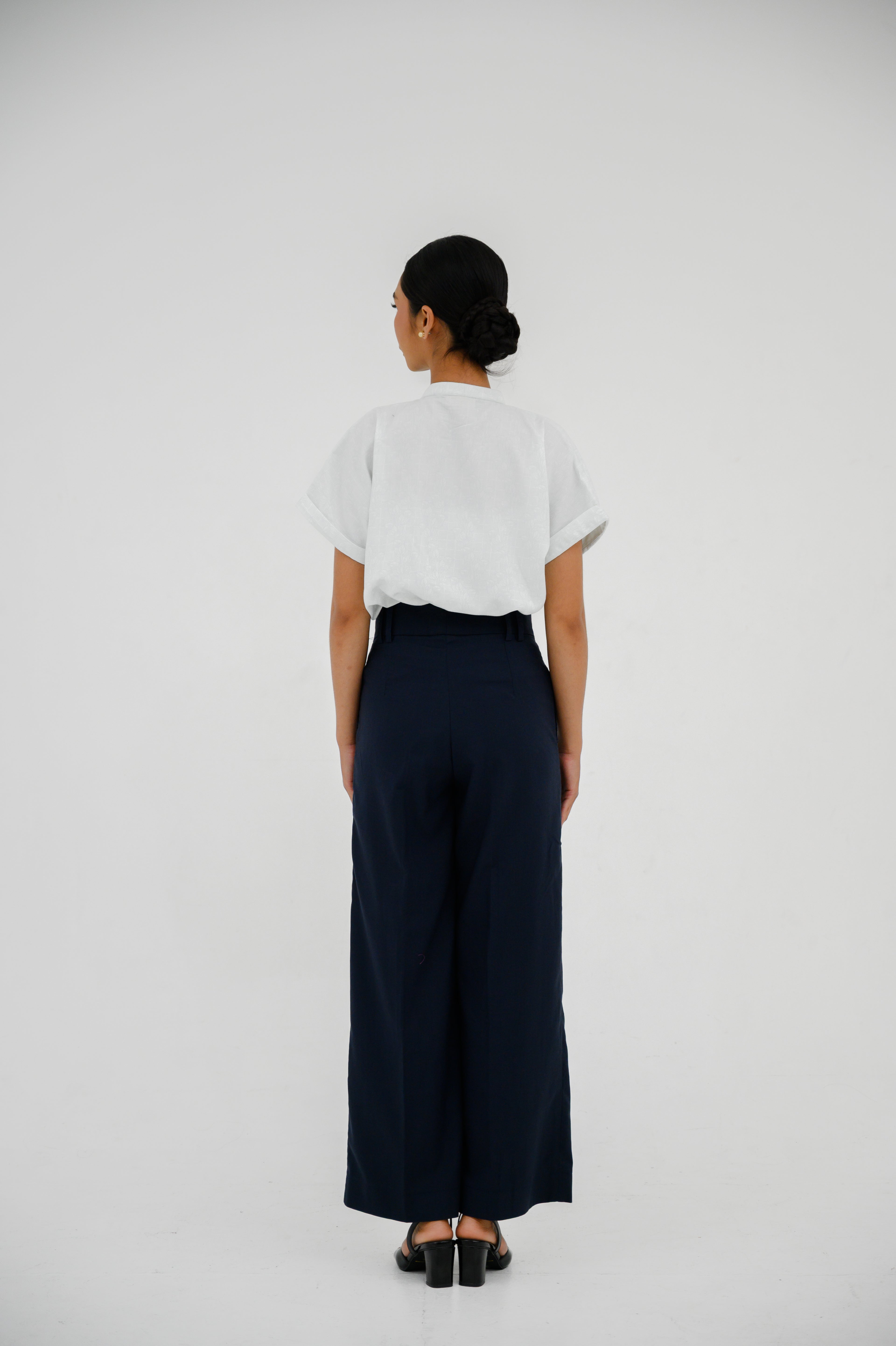 Atasan FML Mandarin V-neck Lengan Pendek 2 PR - Relaxed fit