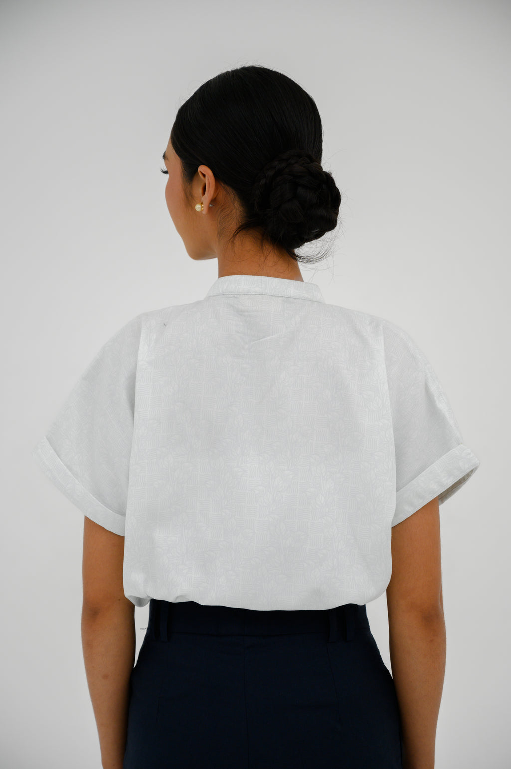 Atasan FML Mandarin V-neck Lengan Pendek 2 PR - Relaxed fit