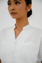Atasan FML Mandarin V-neck Lengan Pendek 2 PR - Relaxed fit