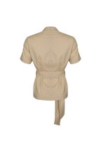 Atasan FML Mandarin V-neck S/S 2 PR Ritsleting Belakang