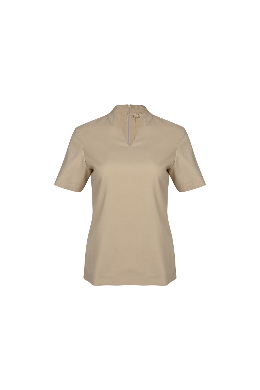 Atasan FML Mandarin V-neck S/S 2 PR - Ritsleting Belakang