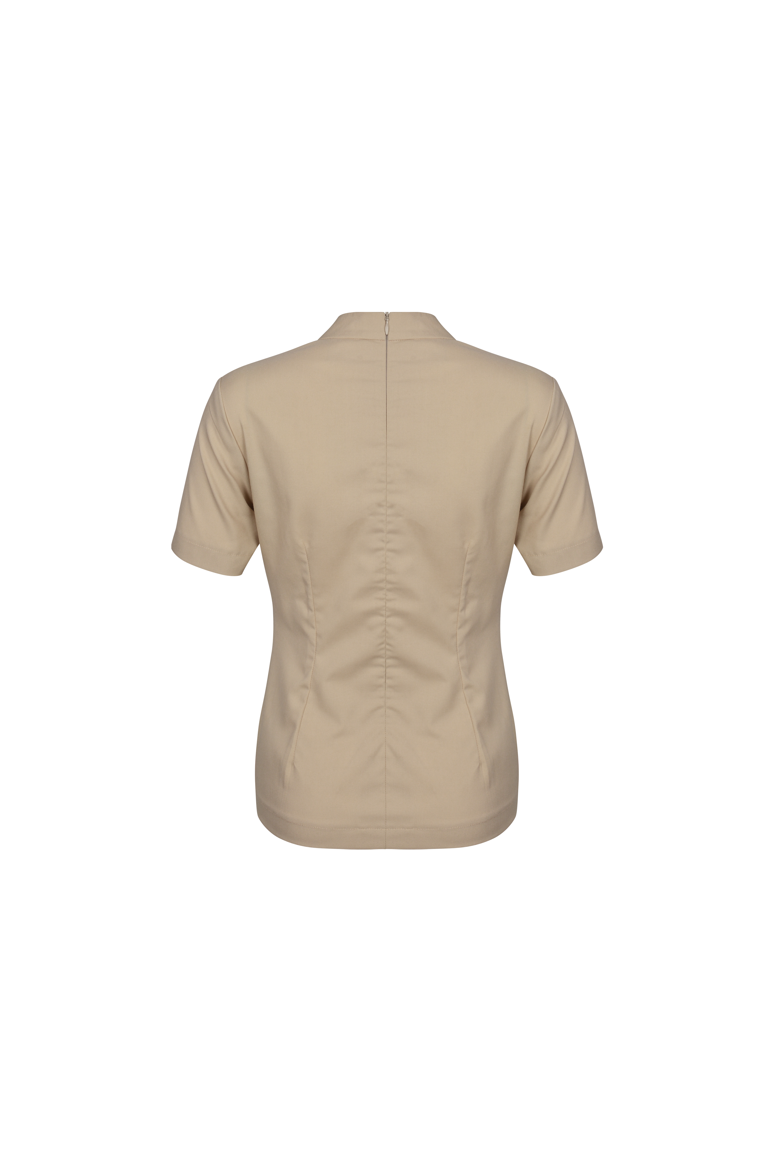 Atasan FML Mandarin V-neck S/S 2 PR - Ritsleting Belakang