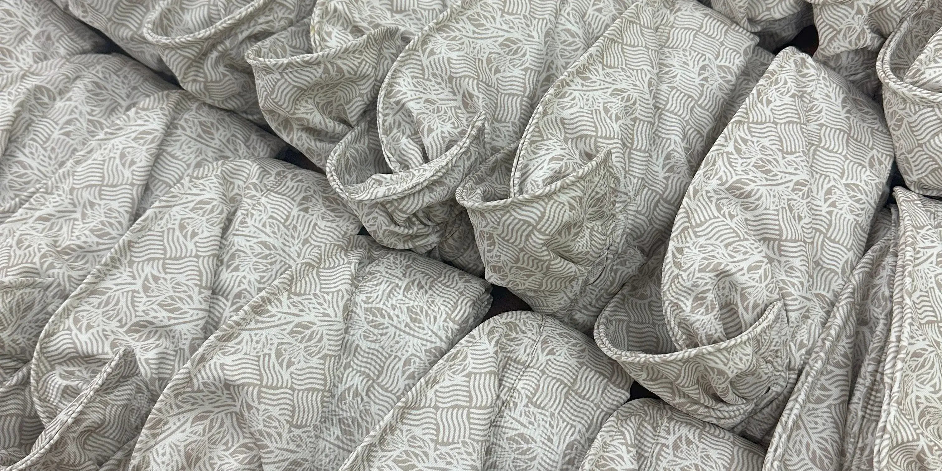 Close-up of patterned fabric with a focus on texture and design.